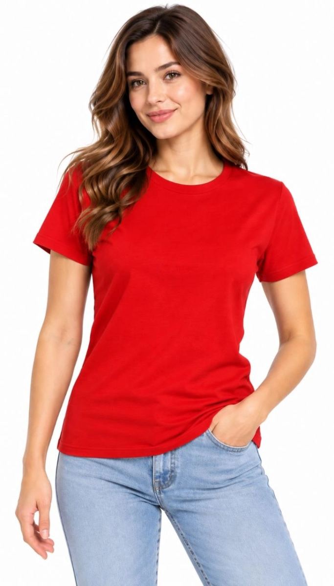 Kadın Basic Tişört Bisiklet Yaka Kısa Kol Günlük Yazlık Slim fit T-Shirt