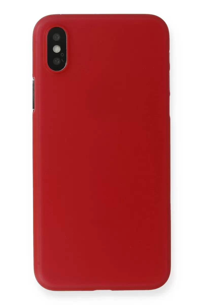 Newface Apple iPhone XS Max Kılıf PP Ultra İnce Kapak - Kırmızı