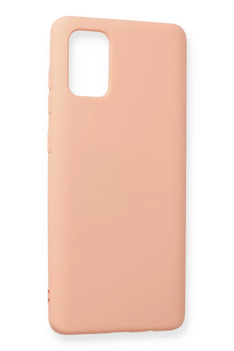 Newface Samsung Galaxy A71 Kılıf Nano içi Kadife Silikon - Pudra