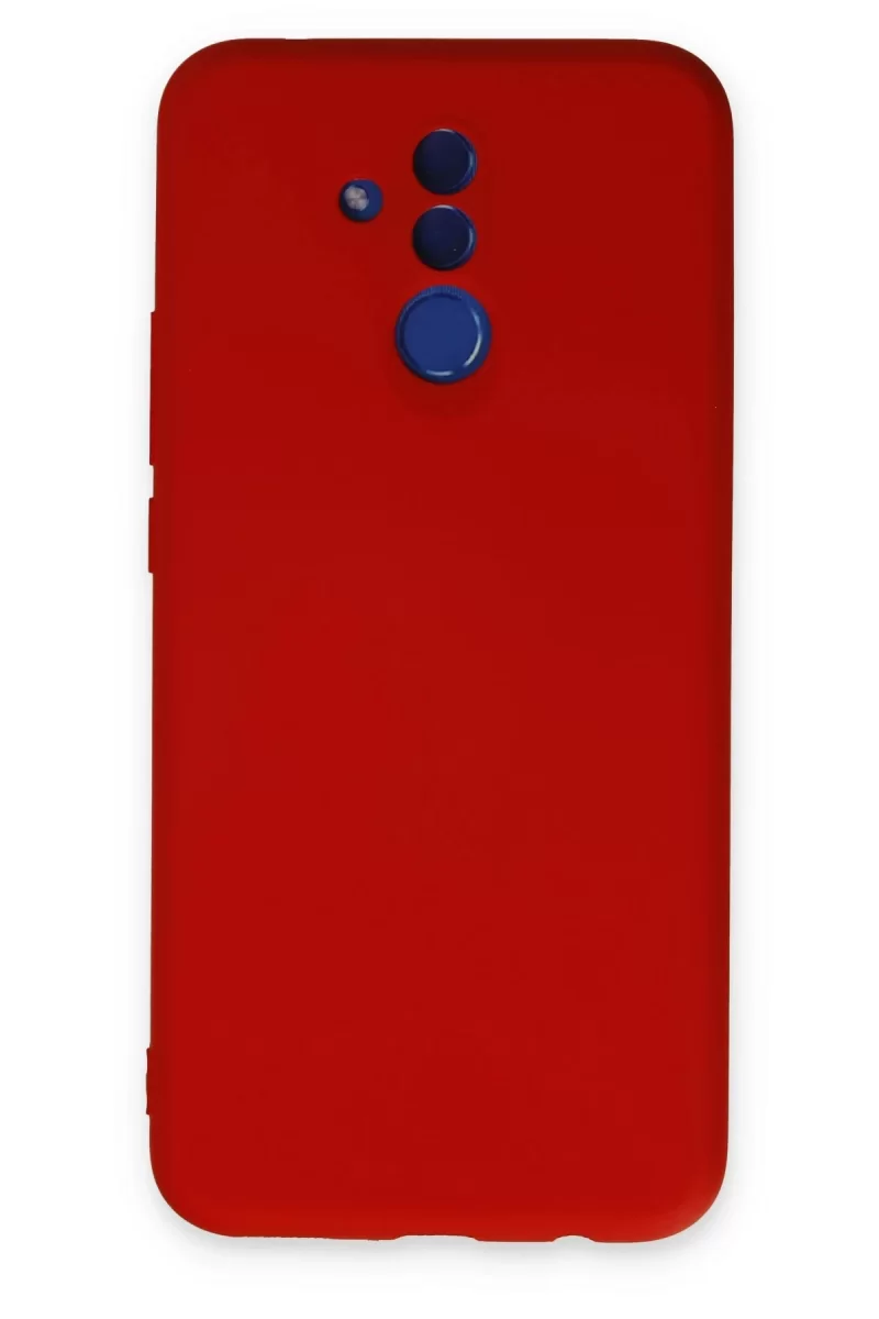 Newface Huawei Mate 20 Lite Kılıf Nano içi Kadife Silikon - Kırmızı