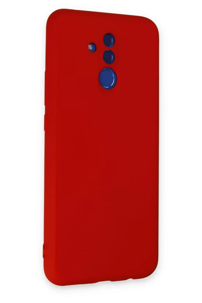 Newface Huawei Mate 20 Lite Kılıf Nano içi Kadife Silikon - Kırmızı