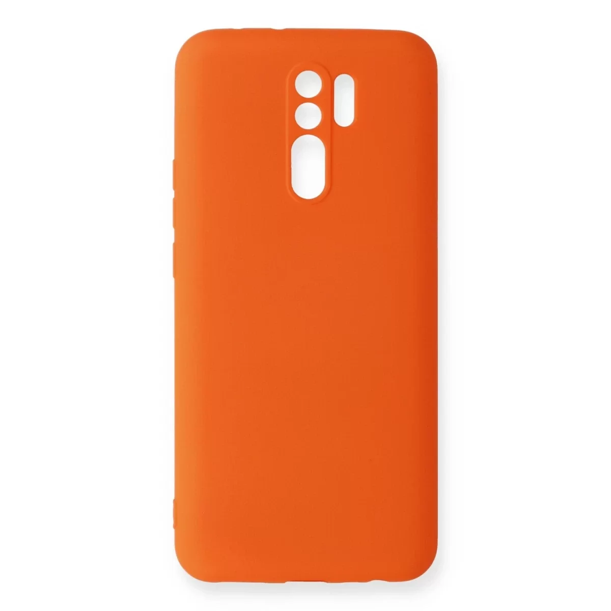 Newface Xiaomi Redmi 9 Kılıf Nano içi Kadife Silikon - Turuncu