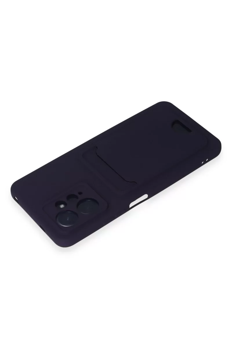 Newface Xiaomi Redmi Note 12 4G Kılıf Kelvin Kartvizitli Silikon - Derin Mor