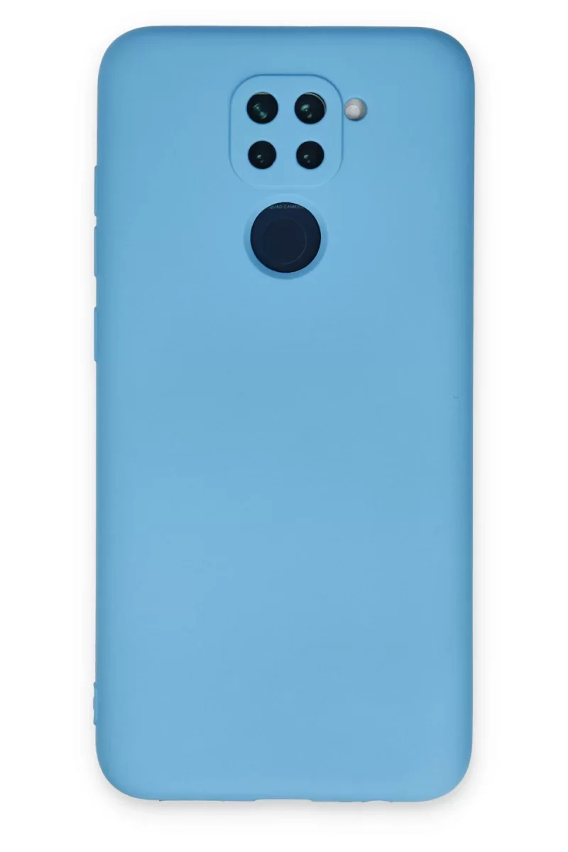 Newface Xiaomi Redmi Note 9 Kılıf Nano içi Kadife Silikon - Mavi