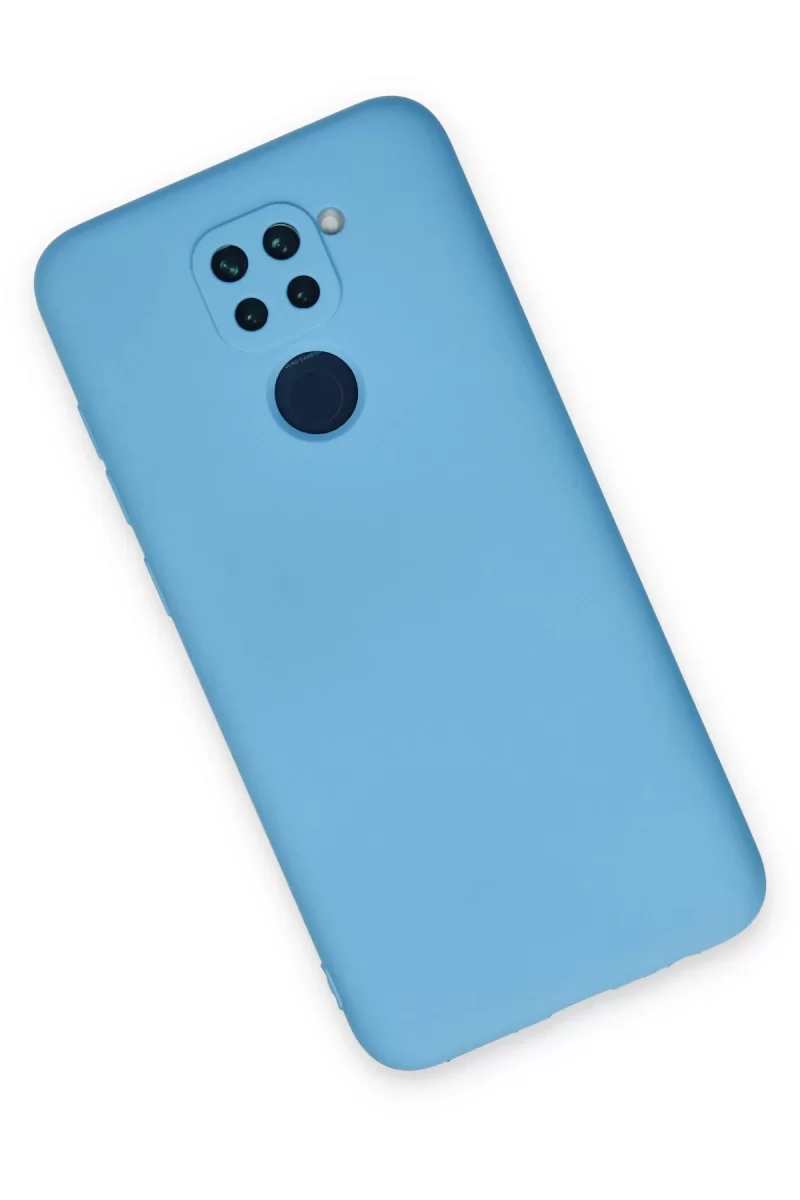 Newface Xiaomi Redmi Note 9 Kılıf Nano içi Kadife Silikon - Mavi