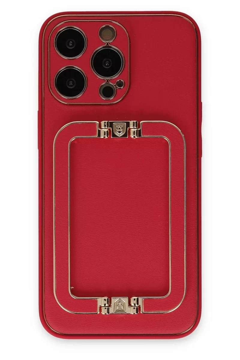 Newface Apple iPhone 13 Pro Max Kılıf Coco Elit Kapak - Kırmızı