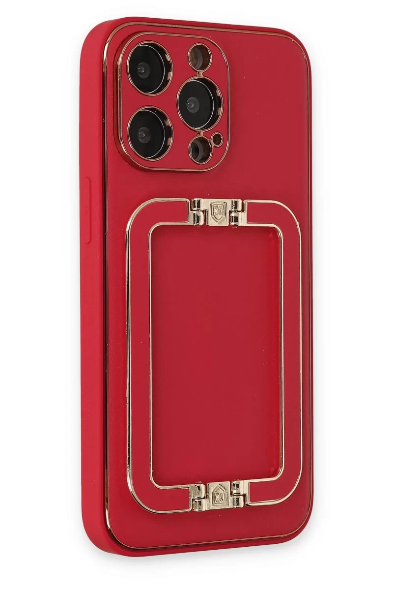 Newface Apple iPhone 13 Pro Max Kılıf Coco Elit Kapak - Kırmızı