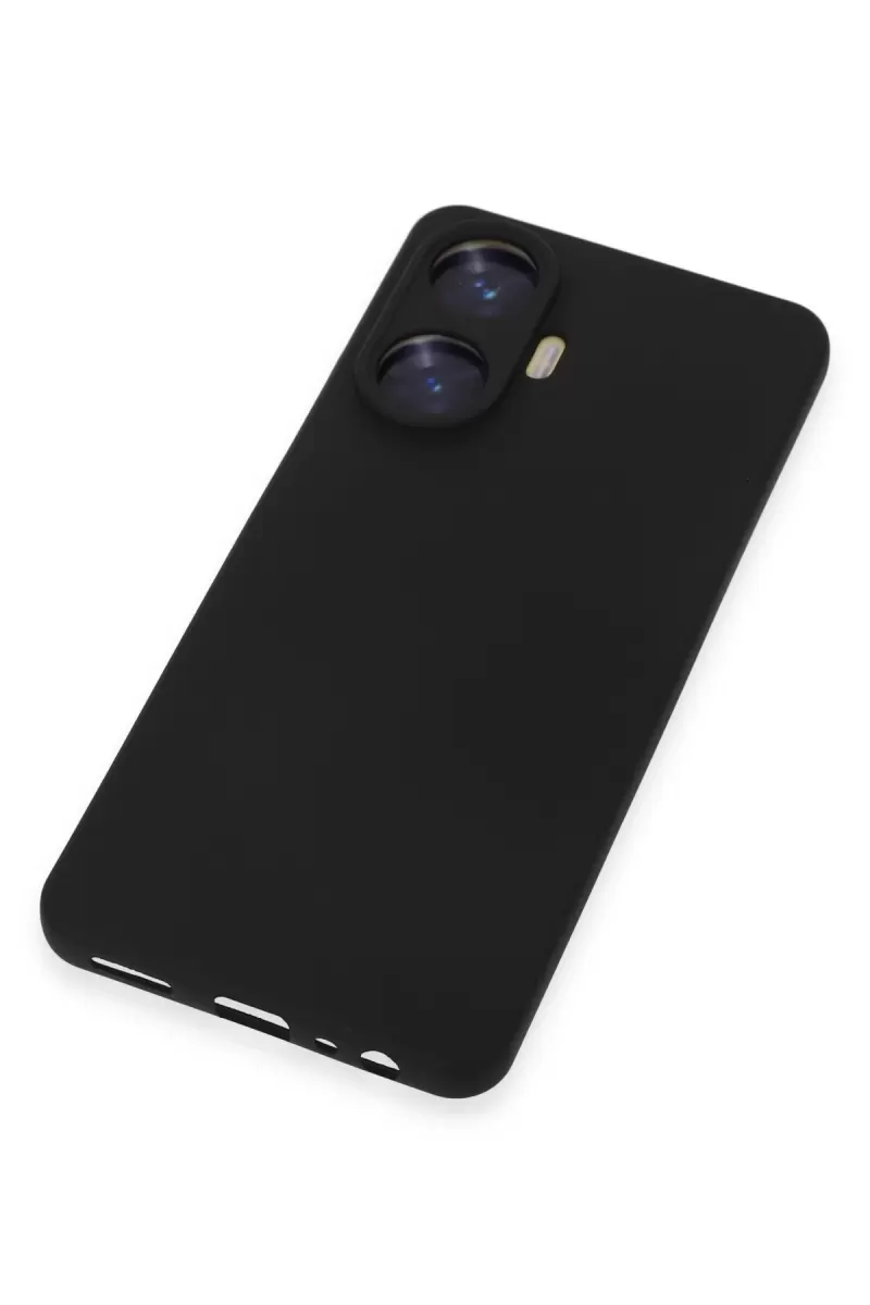 Newface Realme C55 Kılıf Nano içi Kadife Silikon - Siyah