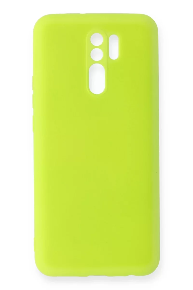 Newface Xiaomi Redmi 9 Kılıf Nano içi Kadife Silikon - Sarı
