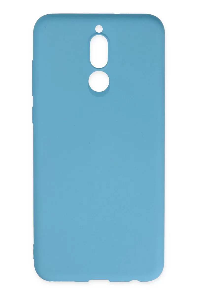 Newface Huawei Mate 10 Lite Kılıf Nano içi Kadife Silikon - Mavi