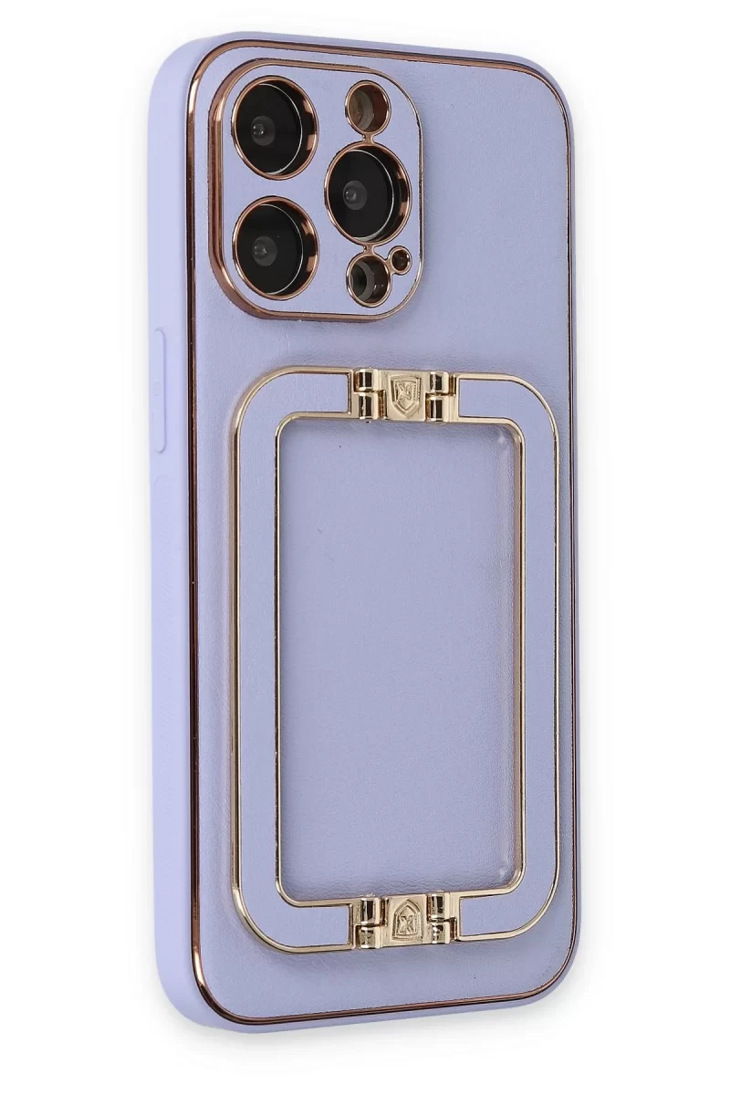 Newface Apple iPhone 13 Pro Max Kılıf Coco Elit Kapak - Lila