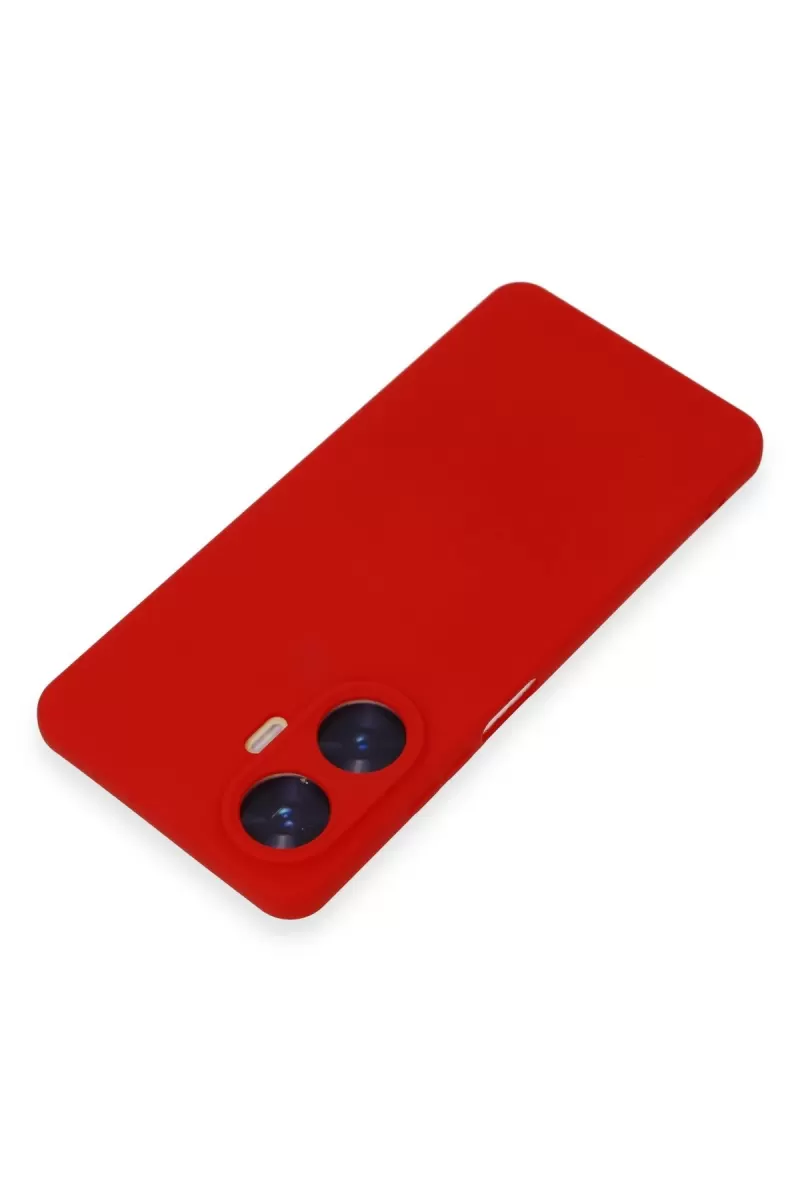 Newface Realme C55 Kılıf Nano içi Kadife Silikon - Kırmızı