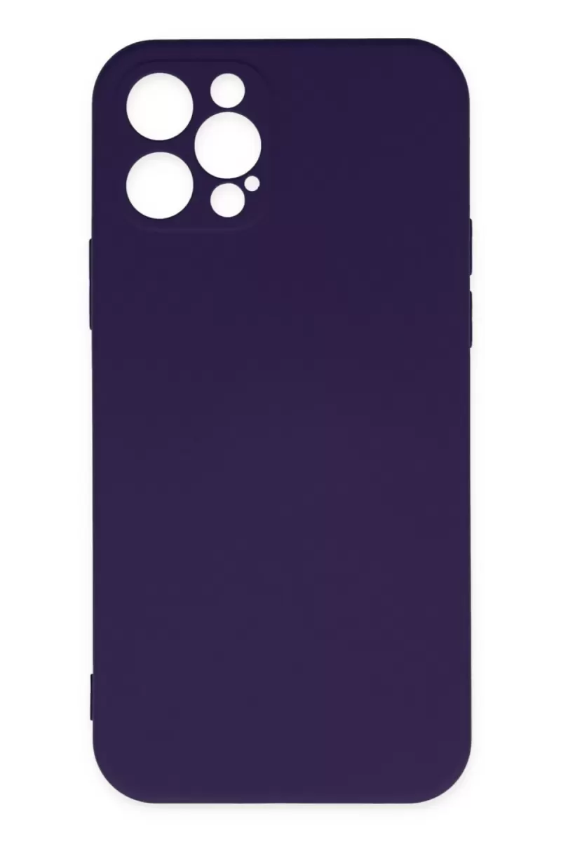 Newface Apple iPhone 12 Pro Max Kılıf Nano içi Kadife Silikon - Mor