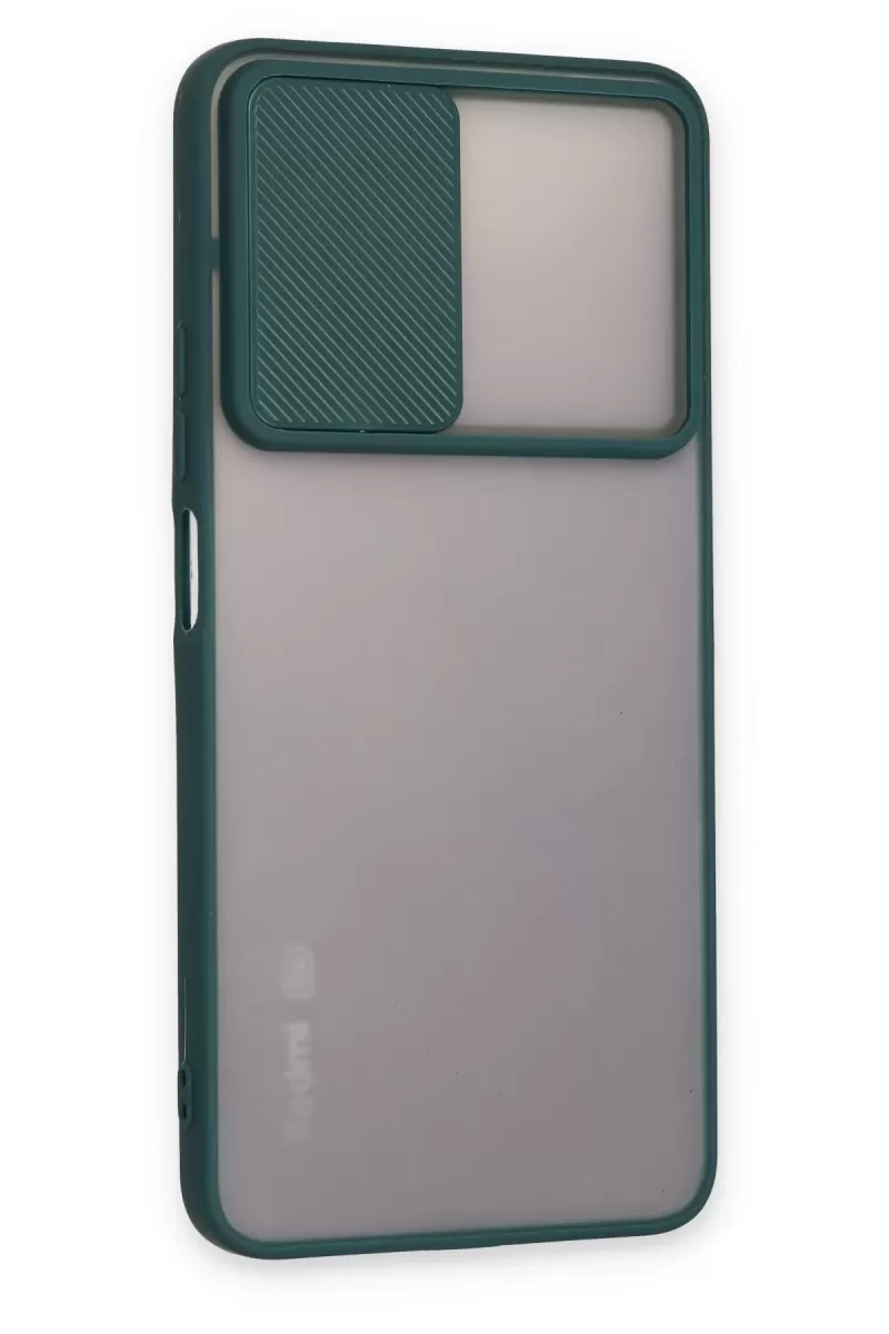 Newface Xiaomi Redmi Note 11T Kılıf Palm Buzlu Kamera Sürgülü Silikon - Yeşil