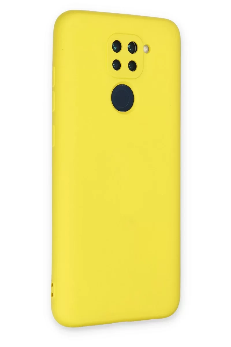 Newface Xiaomi Redmi Note 9 Kılıf Nano içi Kadife Silikon - Sarı