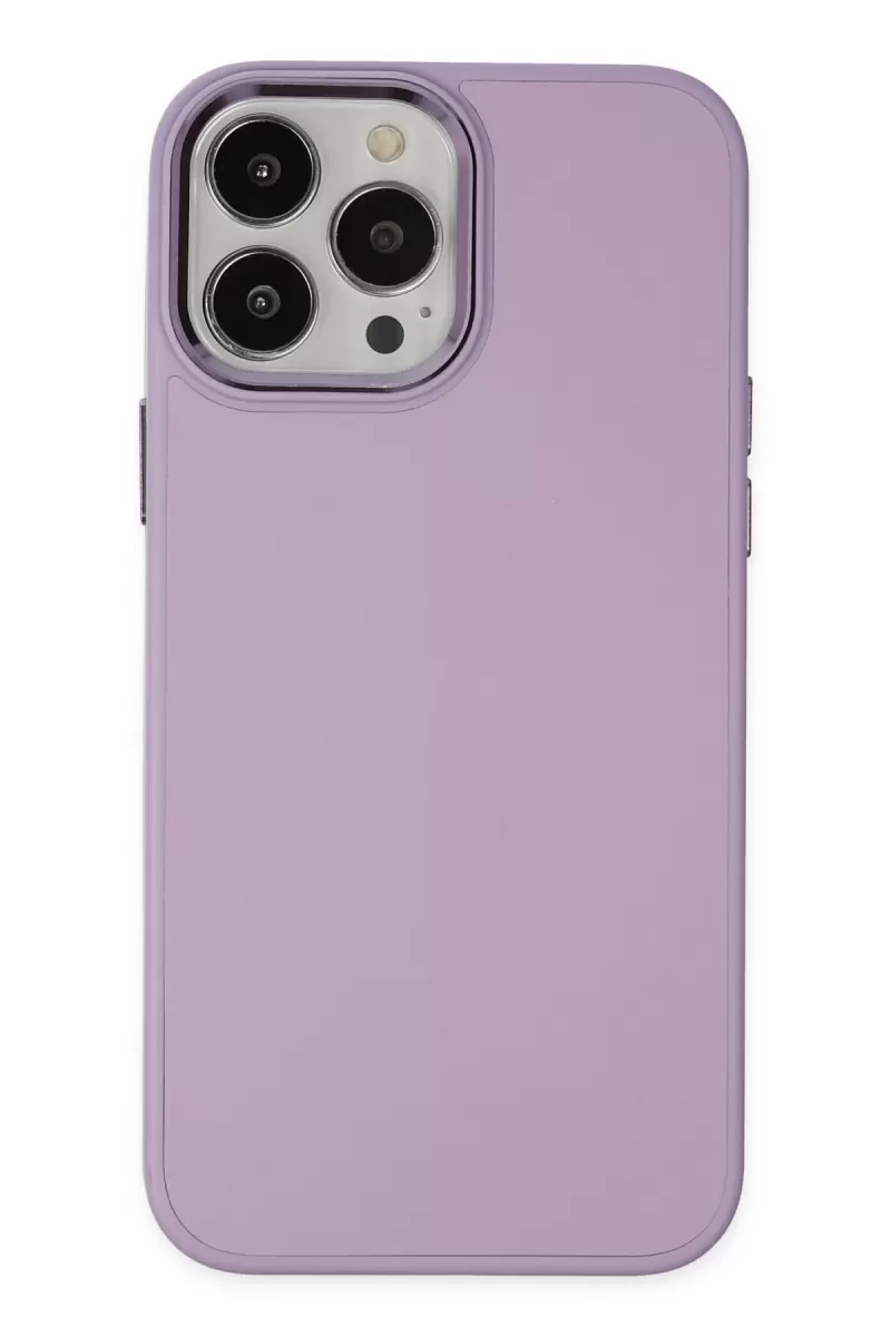 Newface Apple iPhone 13 Pro Kılıf Asya Deri Silikon - Lila
