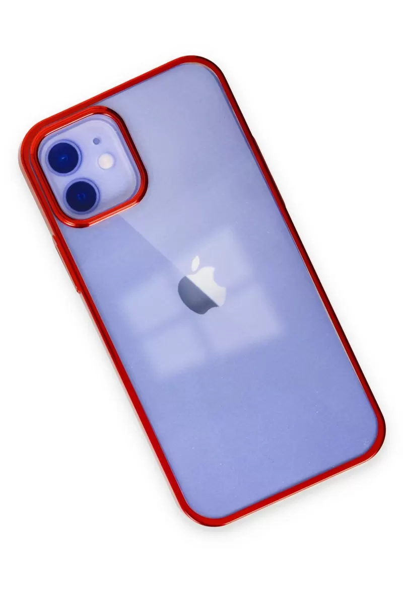 Newface Apple iPhone 12 Kılıf Element Silikon - Kırmızı
