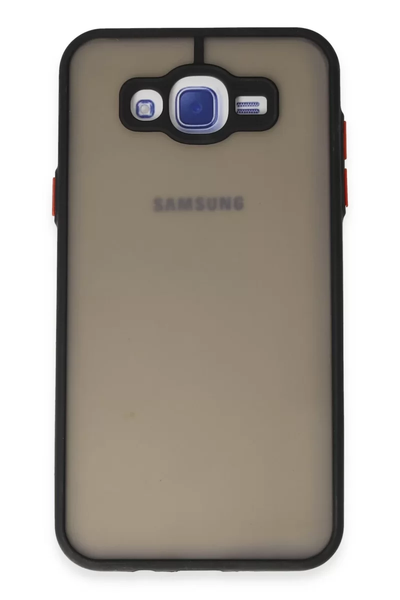 Newface Samsung Galaxy J7 Kılıf Montreal Silikon Kapak - Siyah