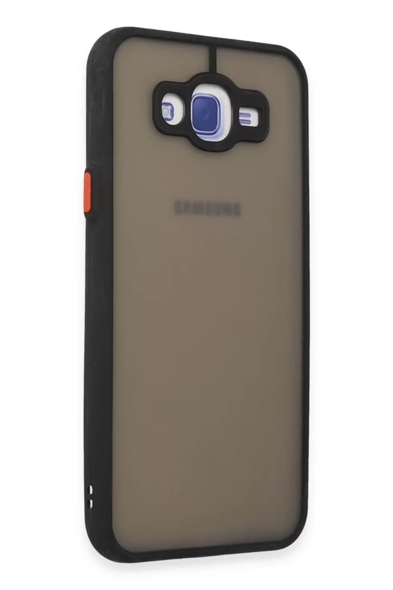 Newface Samsung Galaxy J7 Kılıf Montreal Silikon Kapak - Siyah