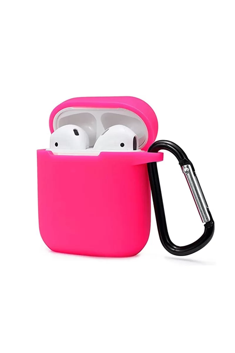Newface Apple Airpods 2 (2.nesil) Sert Silikon Kılıf - Pembe