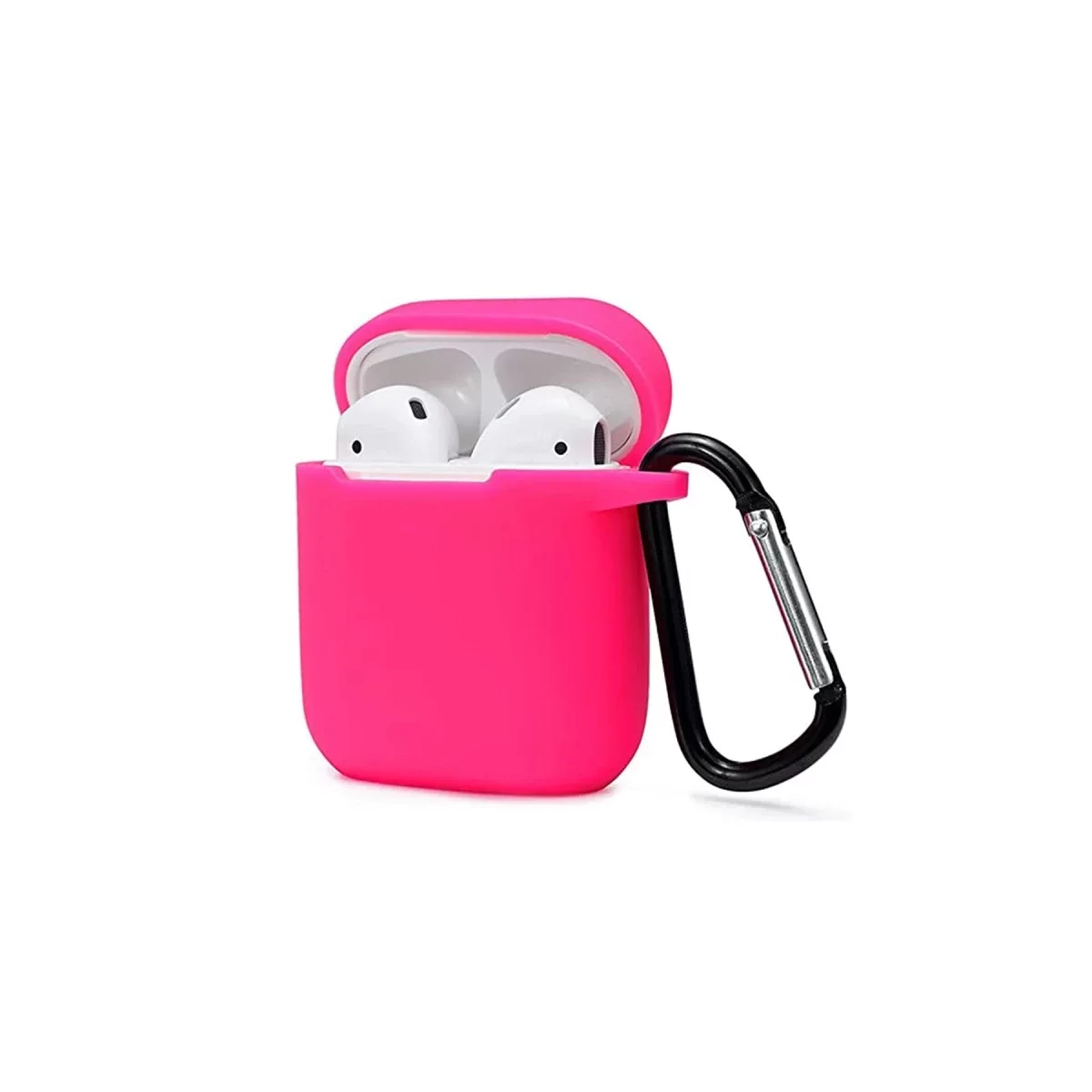 Newface Apple Airpods 2 (2.nesil) Sert Silikon Kılıf - Pembe