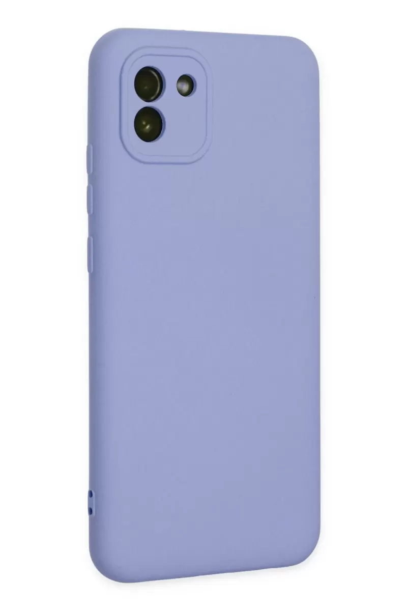 Newface Samsung Galaxy A03 Kılıf Nano içi Kadife Silikon - Lila
