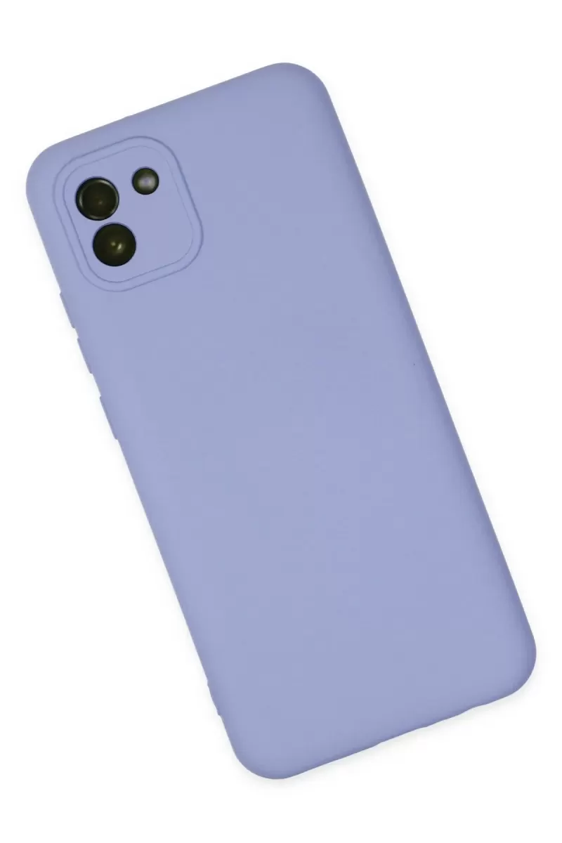 Newface Samsung Galaxy A03 Kılıf Nano içi Kadife Silikon - Lila