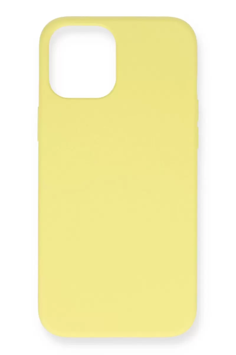 Newface Apple iPhone 12 Kılıf Nano içi Kadife Silikon- Sarı