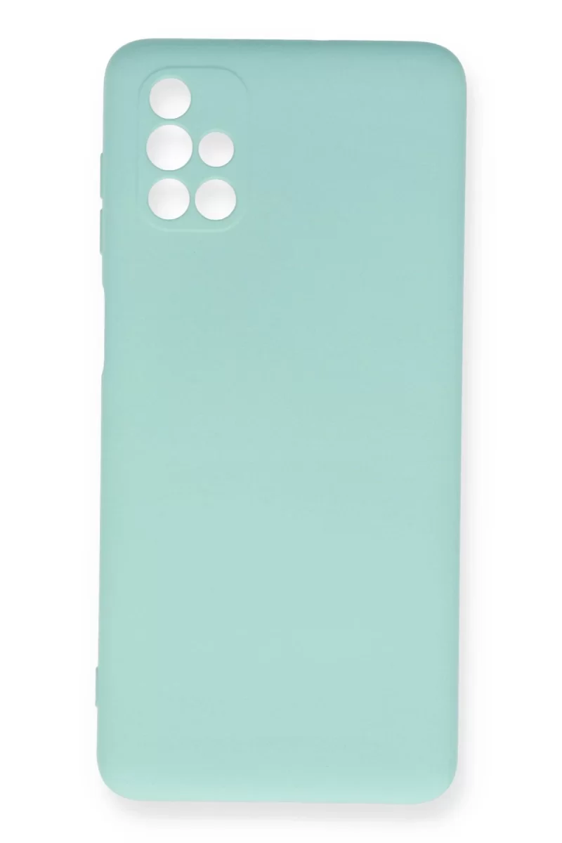 Newface Samsung Galaxy M51 Kılıf Nano içi Kadife Silikon - Turkuaz