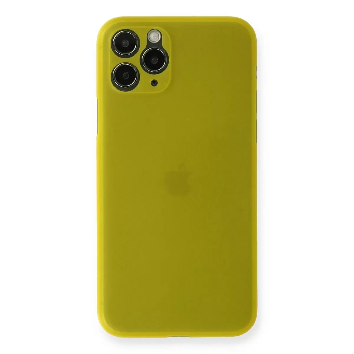 Newface Apple iPhone 11 Pro Max Kılıf PP Ultra İnce Kapak - Sarı