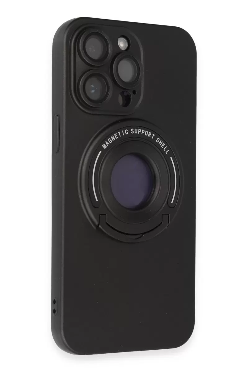 Newface Apple iPhone 13 Pro Max Kılıf Lukka Magneticsafe Kapak - Siyah