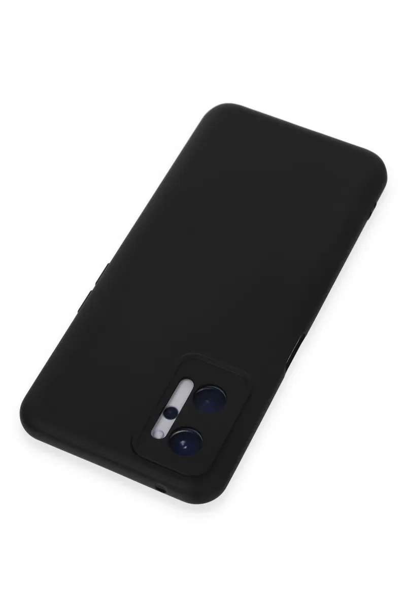 Newface Realme 9i 4G Kılıf Nano içi Kadife Silikon - Siyah