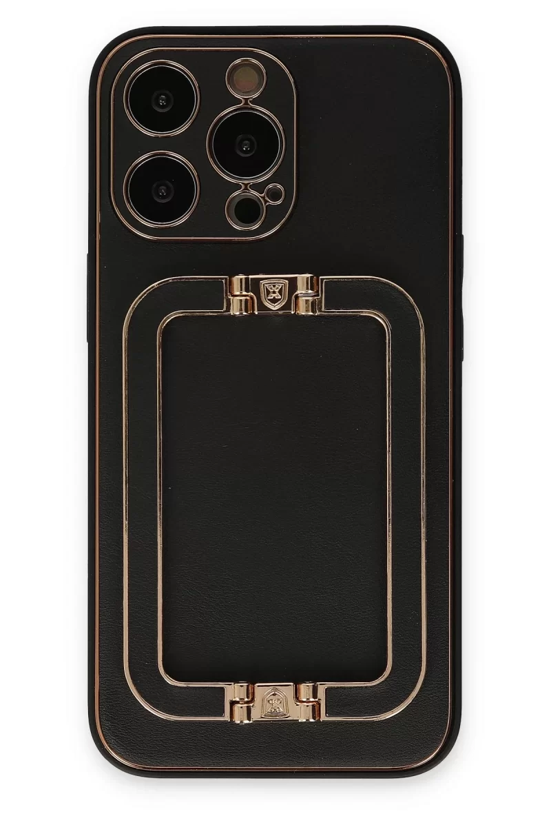 Newface Apple iPhone 13 Pro Kılıf Coco Elit Kapak - Siyah