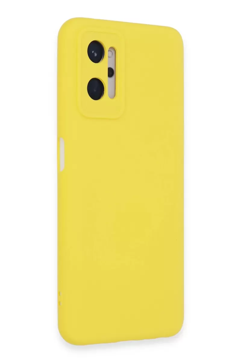 Newface Realme 9i 4G Kılıf Nano içi Kadife Silikon - Sarı