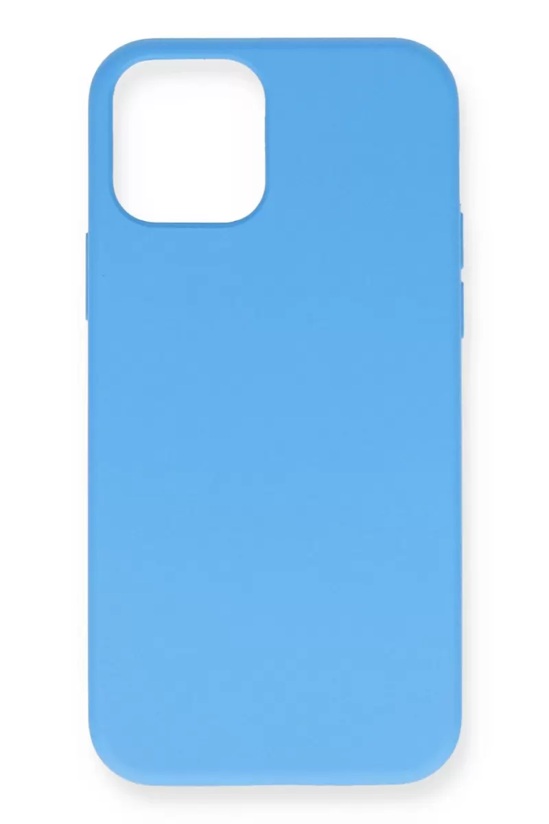 Newface Apple iPhone 12 Mini Kılıf Nano içi Kadife Silikon - Mavi