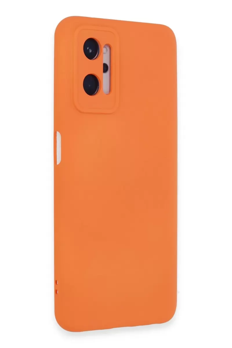 Newface Realme 9i 4G Kılıf Nano içi Kadife Silikon - Turuncu