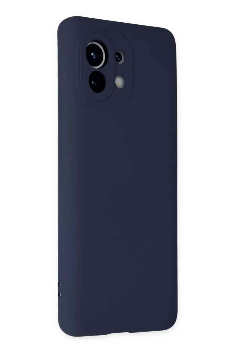 Newface Xiaomi Mi 11 Kılıf Nano içi Kadife Silikon - Lacivert