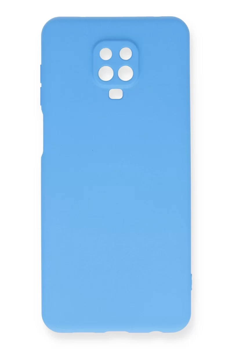 Newface Xiaomi Redmi Note 9 Pro Kılıf Nano içi Kadife Silikon - Mavi