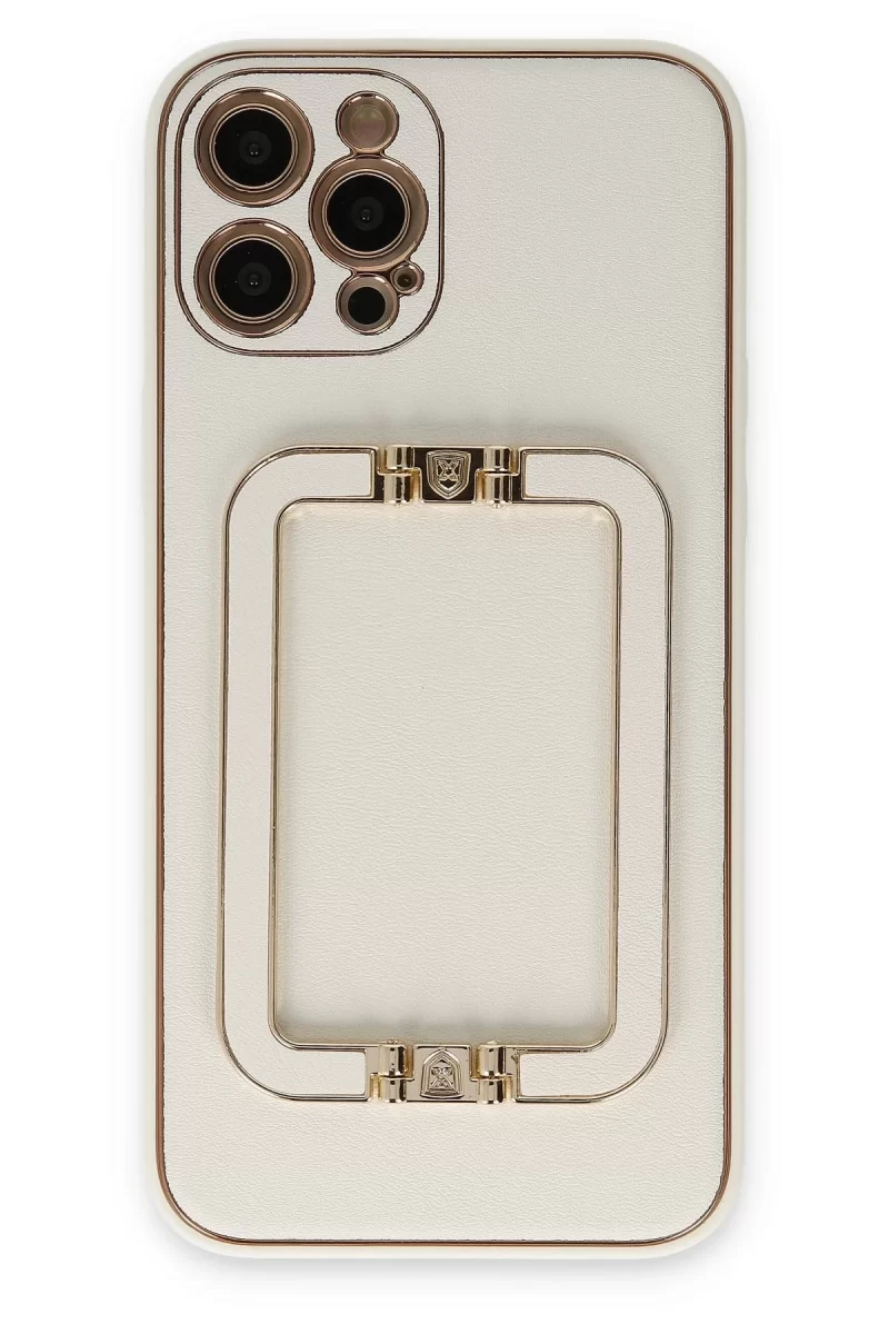Newface Apple iPhone 12 Pro Kılıf Coco Elit Kapak - Beyaz