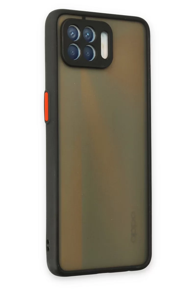 Newface Oppo Reno 4 Lite Kılıf Montreal Silikon Kapak - Siyah