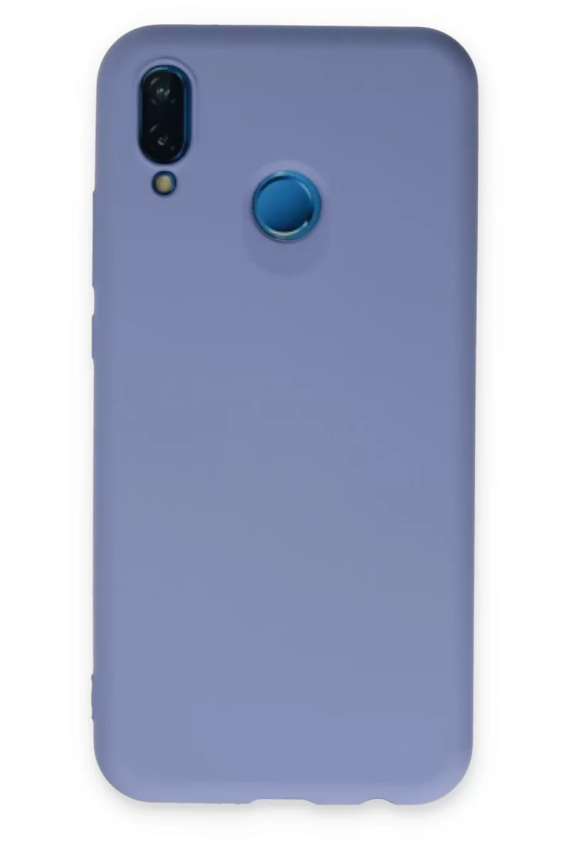 Newface Huawei P20 Lite Kılıf Nano içi Kadife Silikon - Lila