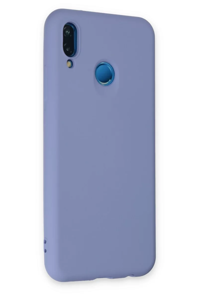 Newface Huawei P20 Lite Kılıf Nano içi Kadife Silikon - Lila