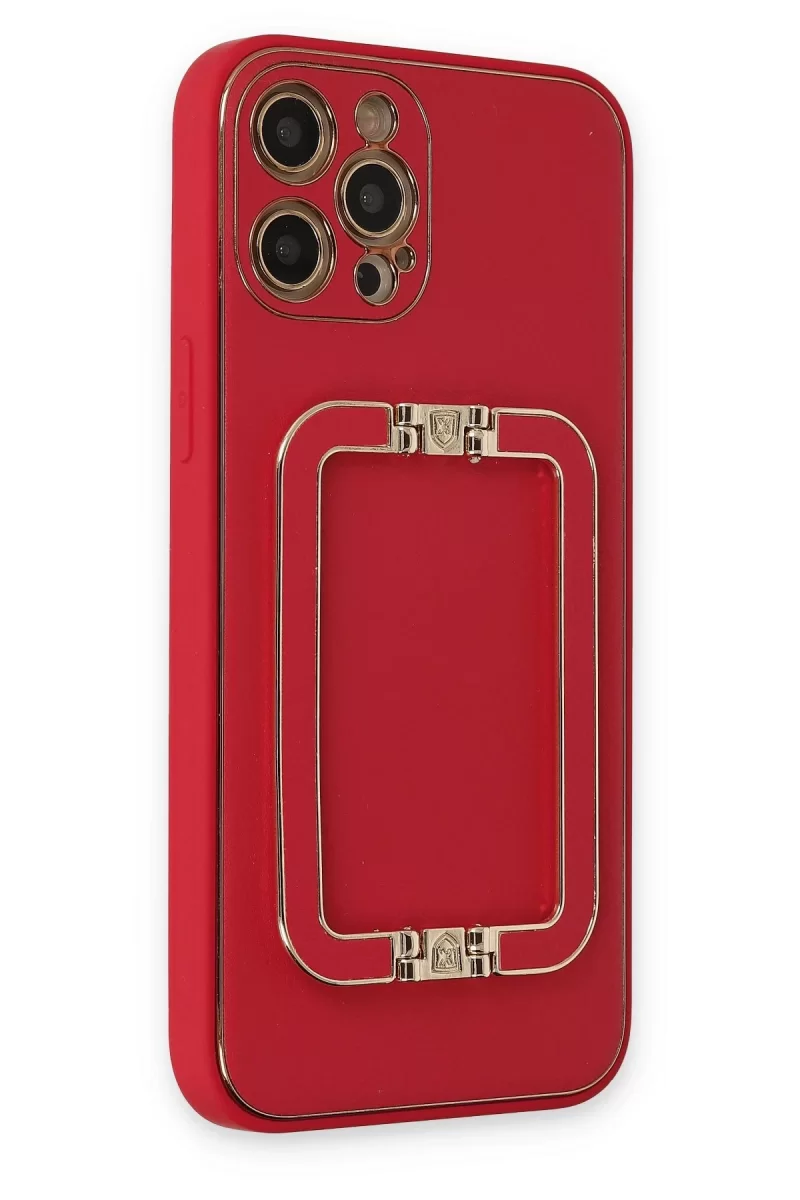 Newface Apple iPhone 12 Pro Kılıf Coco Elit Kapak - Kırmızı