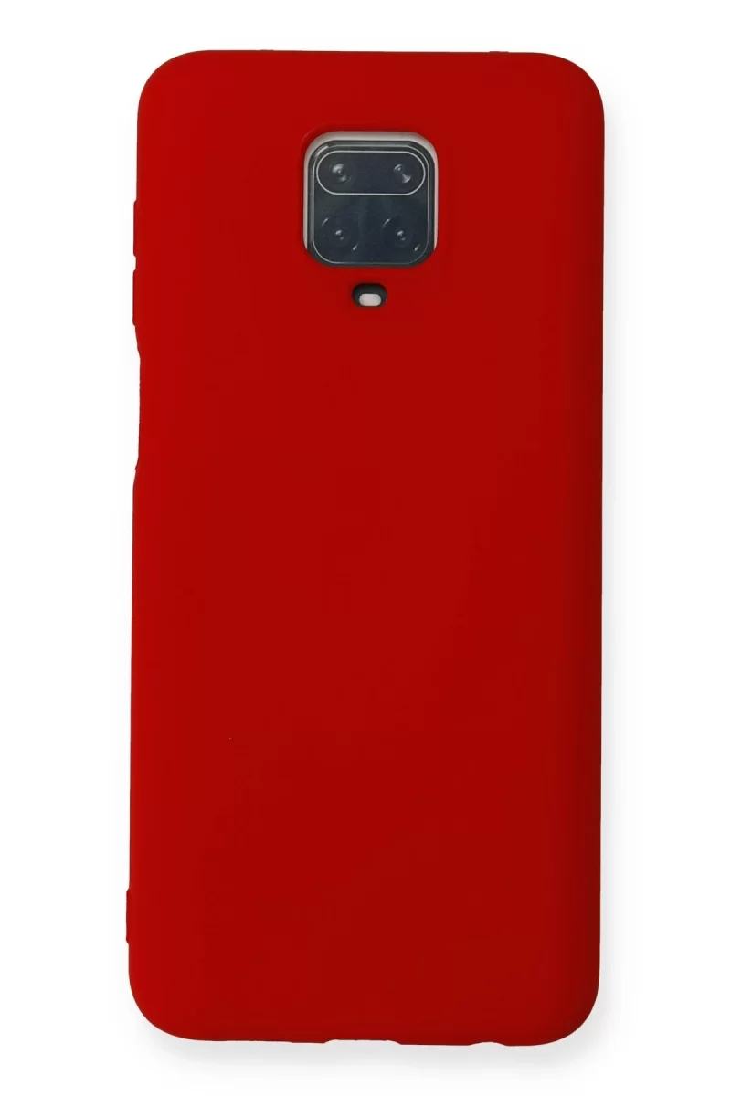 Newface Xiaomi Redmi Note 9 Pro Kılıf Nano içi Kadife Silikon - Kırmızı