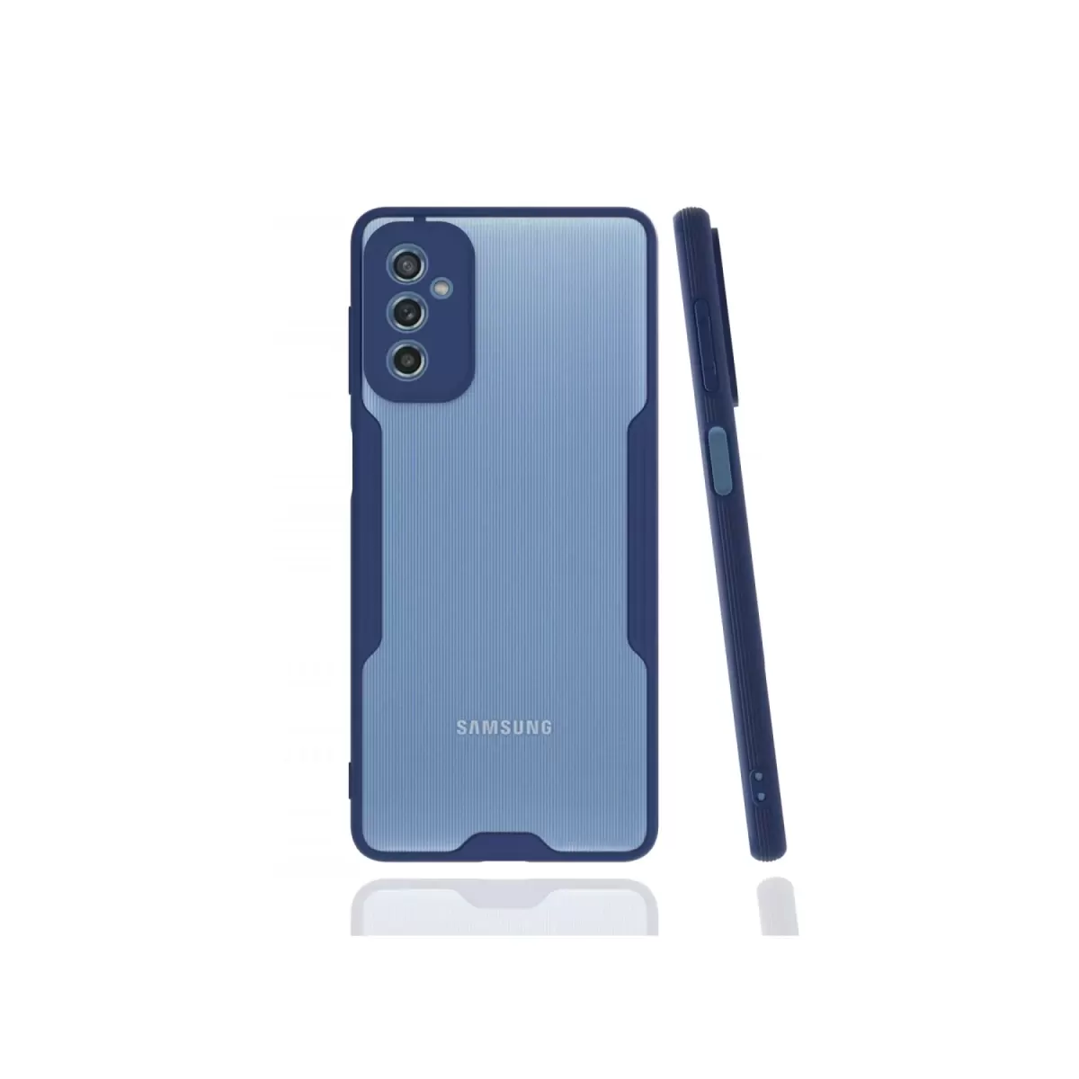 Newface Samsung Galaxy M52 5G Kılıf Platin Silikon - Lacivert