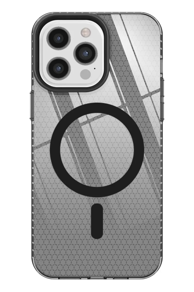 Newface Apple iPhone 12 Pro Max Kılıf Beta Magneticsafe Silikon - Siyah