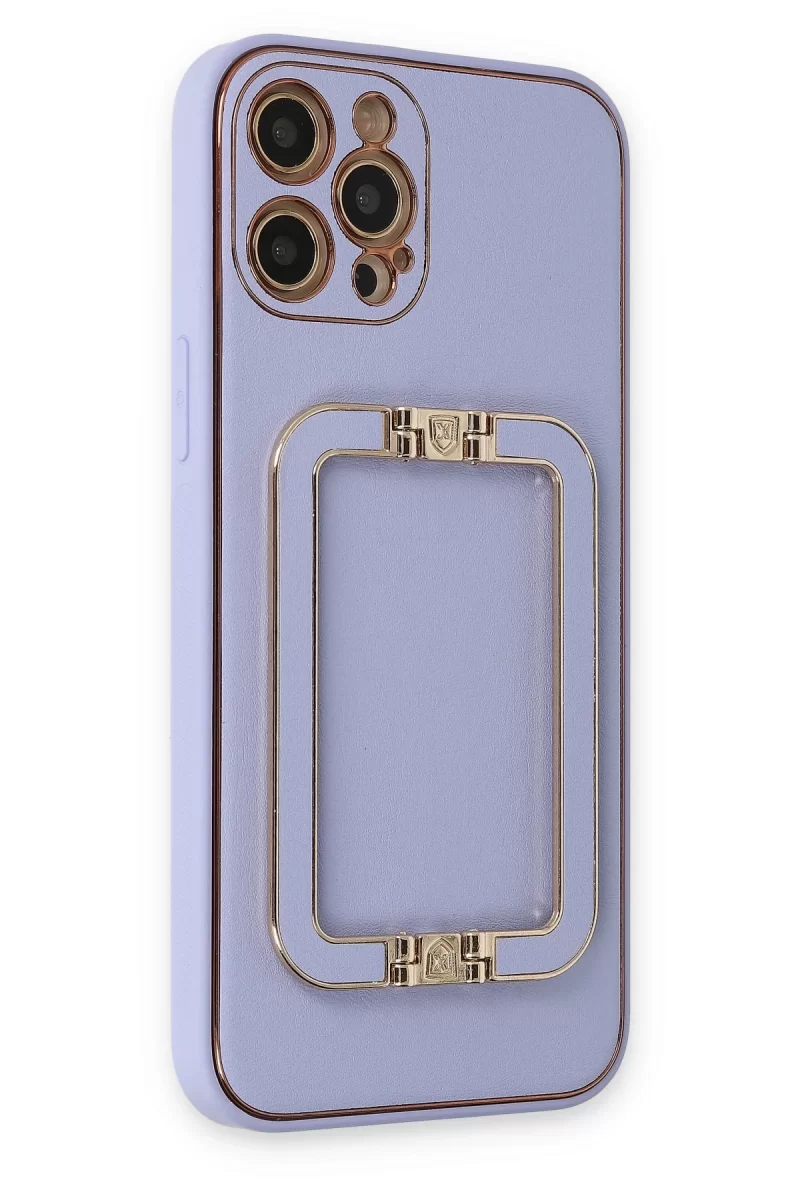 Newface Apple iPhone 12 Pro Kılıf Coco Elit Kapak - Lila