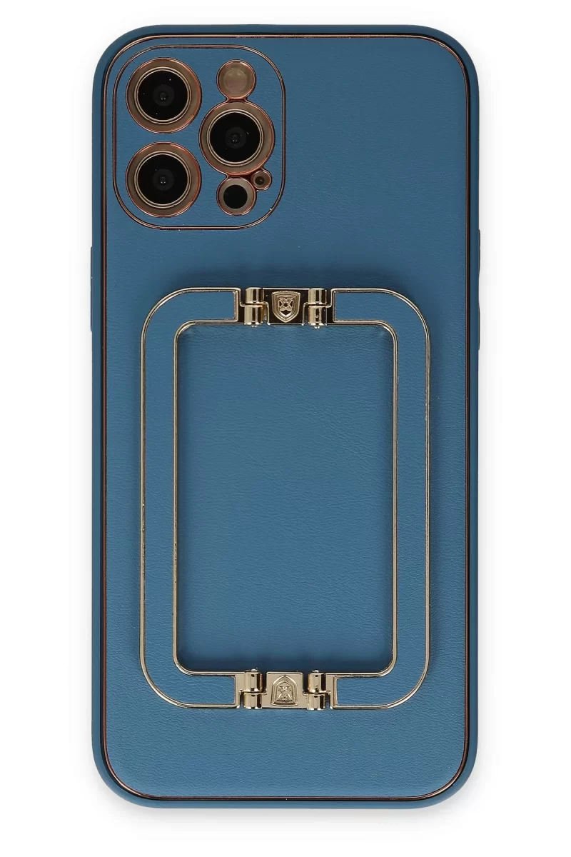 Newface Apple iPhone 12 Pro Kılıf Coco Elit Kapak - Mavi