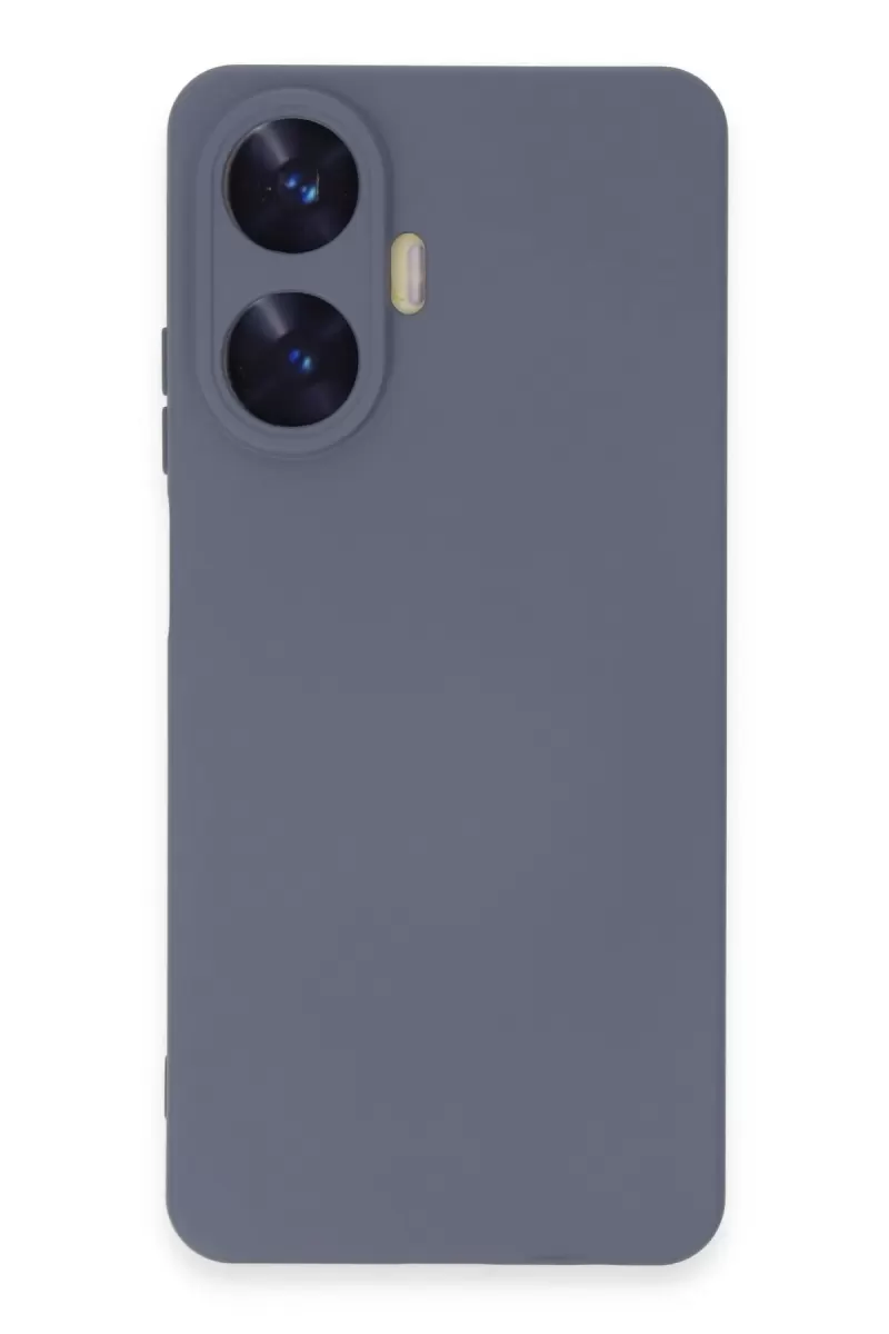 Newface Realme C55 Kılıf Nano içi Kadife Silikon - Gri