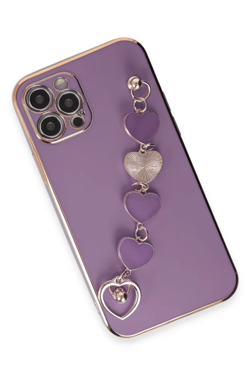 Newface Apple iPhone 12 Pro Max Kılıf Esila Silikon - Mor